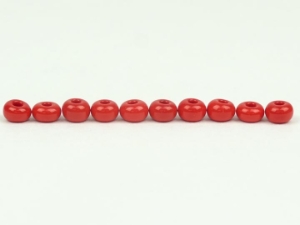 2/0 Seedbead Opaque Red (500 g bag) glass beads
