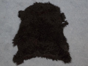 Dyed Angora Goatskin: #1: Black: Large: Assorted 