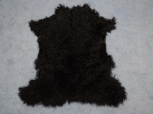 Dyed Angora Goatskin: #2: Small: Black: Assorted 