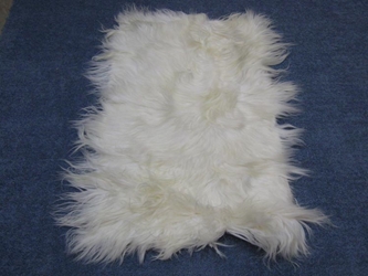 Kidassia Goatskin Plate: Bleached White 