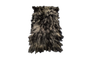 Kidassia Goatskin Plate: Snowtop: Black with White Tips 