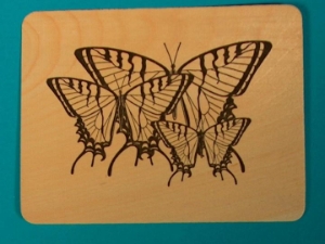 Butterfly Wooden Postcard 