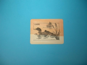 Loons Wooden Postcard 