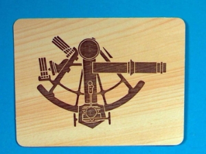Sextant Wooden Postcard 