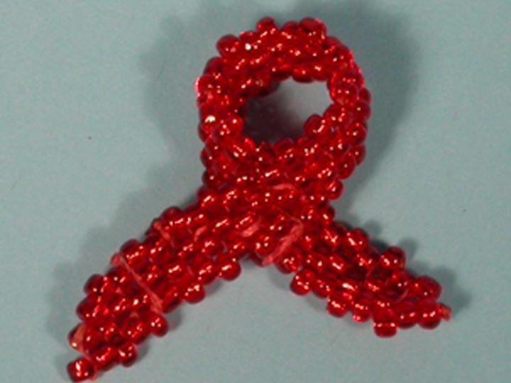 Zulu AIDS Ribbon Pin 