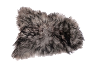 Dyed Icelandic Sheepskin: Silver Dark Tops:  90-100cm or 36" to 40" 