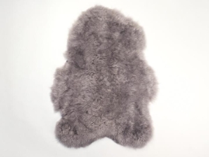 Dyed Icelandic Sheepskin: Shorn: Gray: 90-100cm or 36" to 40" 