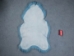 Dyed Icelandic Sheepskin: Blue: 110-120cm or 44" to 48" - 7-20BL-AS (Y1LRW)