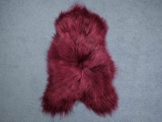 Dyed Icelandic Sheepskin: Plum: 110-120cm or 44" to 48" 