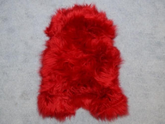 Dyed Icelandic Sheepskin: Red:  90-100cm or 36" to 40" 