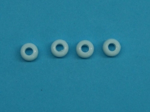 9mm Plastic Crow Beads: White Opaque (1000/bag) plastic beads