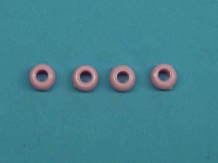 9mm Plastic Crow Beads: Pink Opaque (1000/bag) plastic beads