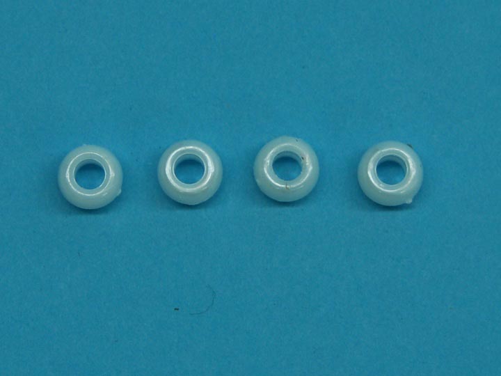 9mm Plastic Crow Beads: Pearl White (1000/bag) plastic beads