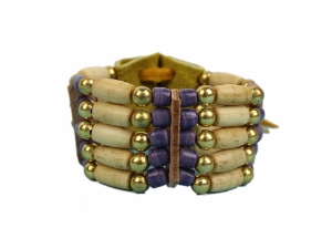 Iroquois 5-Row Bone Bracelet: Assorted 