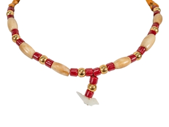 Iroquois 1-Row Bone Choker with Fetish 