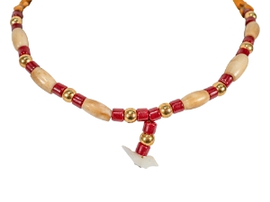 Iroquois 1-Row Bone Choker with Fetish 