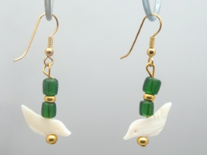 Iroquois Shell Fetish Earrings 
