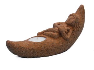 African Sand Candle: Moon Girl 