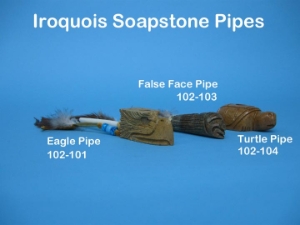 Iroquois False Face Pipe 