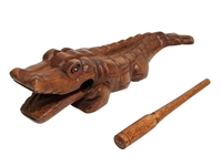 Alligator Instrument: 6" wooden alligators, wooden instrument, musical alligators