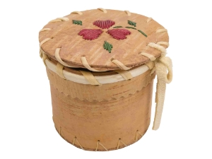 Dene Birchbark Quill Box: Round 