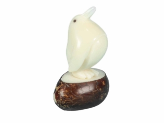 Tagua Nut Carving: Penguin chubby penguin, covid penguin, fat penguin