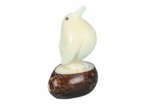 Tagua Nut Carving: Penguin chubby penguin, covid penguin, fat penguin