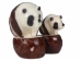 Tagua Nut Carving: Panda and Baby - 1153-C434 (Y1ERF)