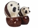 Tagua Nut Carving: Panda and Baby - 1153-C434 (Y3K)