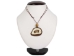 Tagua Nut Necklace: Armadillo Relief #2 - 1153-N354A (Y2HC18)
