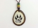 Tagua Nut Necklace: Wolf Track Cut Out - 1153-NLP501 (Y2HC18)