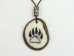 Tagua Nut Necklace: Bear Track Cut Out - 1153-NLP502 (Y2HC18)