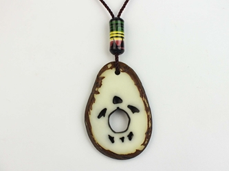 Tagua Nut Necklace: Turtle Cut Out bear track cut-out tagua nut necklace