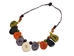 Necklace Style 1: Tagua Slices and Acai Seeds Necklace: Assorted Colors - 1153-NS01 (Y2H)