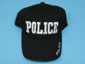 Police Cap: Black baseball caps