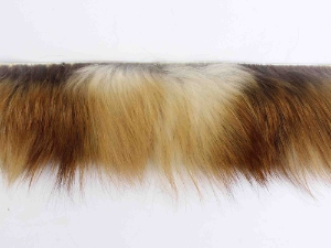 Red Fox Fur Strip: Natural: 1.5" wide (ft) 