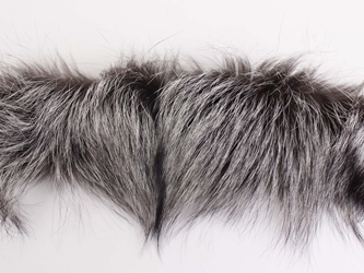 Silver Fox Fur Strip: Natural: 1.5" wide (ft) 