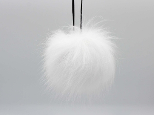 Fur Pompom: Canadian Arctic Fox: Natural fox fur pompoms, fox fur pom poms