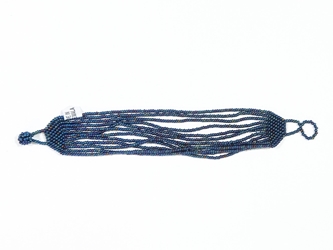 Guatemalan Beaded Bracelet: 12-Strand Single Color 