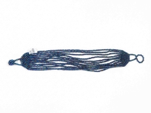 Guatemalan Beaded Bracelet: 12-Strand Single Color 