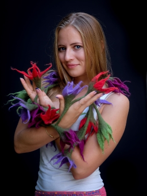 Felt Dragon Flower Garland felt flower garlands, felt flower necklaces