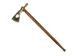 Tomahawk Pipe: Brass & Wood: Turtle - 1338-BW50-AS (Y1J)