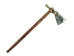 Tomahawk Pipe: Brass & Wood: Plain - 1338-BW51-AS (Y1J)