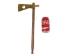 Tomahawk Pipe: Brass & Wood: Heart - 1338-BW53-AS (Y1HRF)