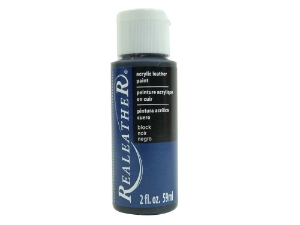 Acrylic Leather Paint: Black (2 ounce bottle) acrylic leather paints, real leather paints