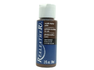 Acrylic Leather Paint: Dark Brown (2 ounce bottle) acrylic leather paints, real leather paints
