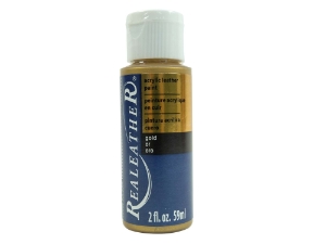 Acrylic Leather Paint: Gold (2 ounce bottle) acrylic leather paints, real leather paints