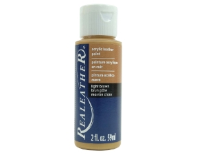 Acrylic Leather Paint: Light Brown (2 ounce bottle) acrylic leather paints, real leather paints