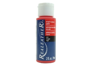 Acrylic Leather Paint: Red (2 ounce bottle) acrylic leather paints, real leather paints
