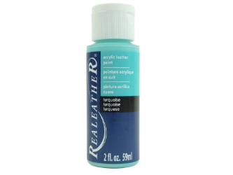 Acrylic Leather Paint: Turquoise (2 ounce bottle) acrylic leather paints, real leather paints